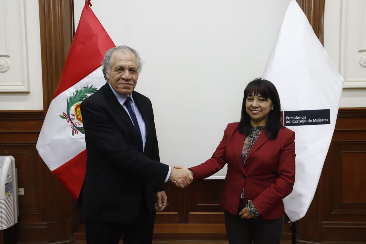 SG de la OEA Luis Almagro se reunio con la titular de la PCM(30 de noviembre de 2021)